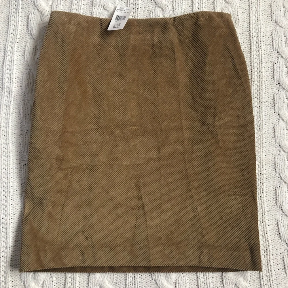 Ralph Lauren Sport 10 tan high waisted corduroy pencil skirt NWT - Picture 3 of 8